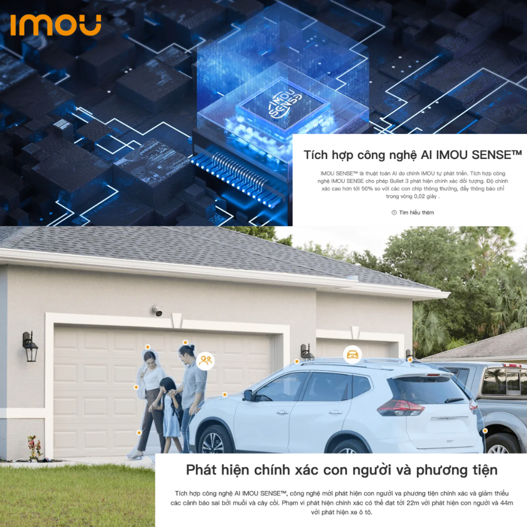 Camera Wifi Ngoài Trời IMOU BULLET 3 Có Màu Đêm Đàm Thoại 2 Chiều Phát Hiện Người Bảo Hành 2 Năm | BigBuy360 - bigbuy360.vn