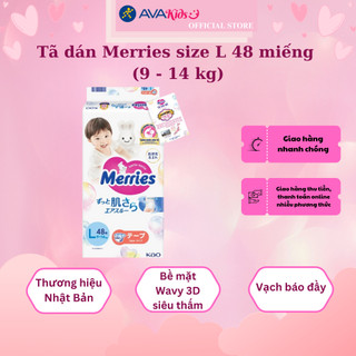 Tã dán Merries size L 48 miếng