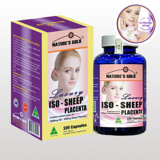 Viên uống cân bằng nội tiết tố nữ và làm đẹp da Luxury Iso Sheep Placenta / Chiết xuất Nhau Thai Cừu + Mầm Đậu Nành - Úc