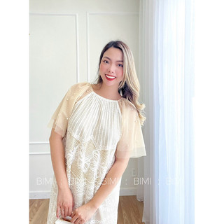 ĐẦM REN PHỐI LƯỚI NGỌC - BIMI