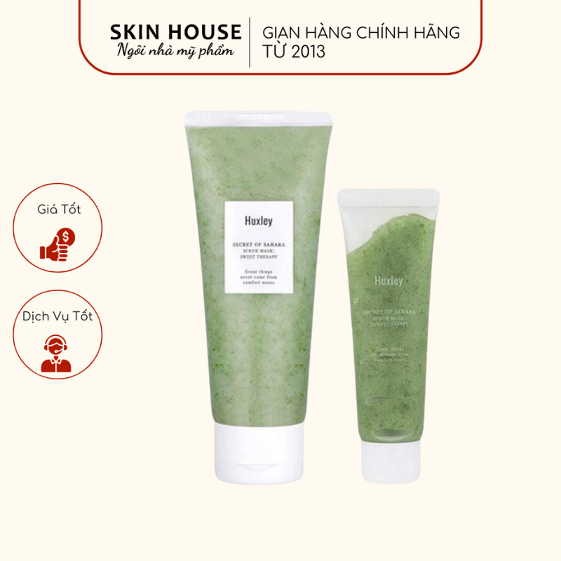 Tẩy Da Chết Huxley - Tẩy Tế Bào Chết,Chiết Xuất Từ Xương Rồng Huxley Scrub Mask Sweet Therapy 30g