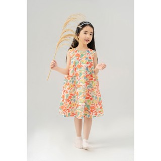 Váy thiết kế bé gái LEAH baby doll công chúa sát nách dáng xoè cao cấp cho bé từ 3,4,5,6,7,8,9,10 tuổi - Athena dress