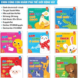 Sách - ehon khám phá thế giới động vật cho bé 0-6 tuổi