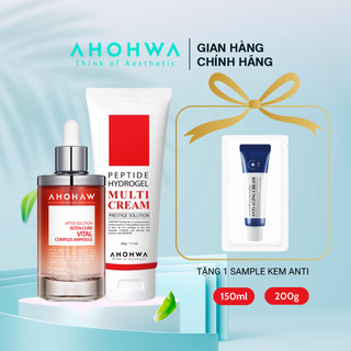 Combo Mờ Thâm Giảm Nám AHOHAW Inten-Cure Vital Complex Ampoule & Hydrogel Multi Cream - Ngăn Ngừa Nếp Nhăn Chống Lão Hoá