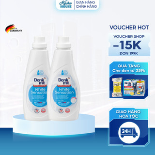 Nước Giặt Chuyên Dụng Cho Quần Áo Trắng, Đồ Tối Màu Denkmit White Sensation 1 Lít Hàng Nội Địa Đức