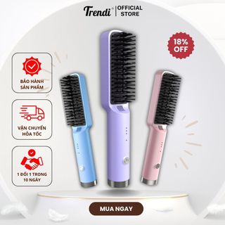 Lược Điện Ion Chải Duỗi Tóc TRENDI XZ558 Duỗi Tóc Suôn Mượt Cao Cấp Chống Bỏng 3 Cấp Độ Nhiệt