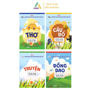 Sách - Thơ, Truyện, Đồng Dao, Câu Đố, Tập Nói Tập Đọc Cho Bé 0-6 Tuổi - Combo 4 Quyển