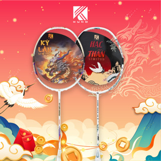 Combo 2 vợt cầu lông KUNO Hạc Thần Limited và Kỳ lân limited trọng lượng 4u thiên công, tấn công đập cầu, phản tạt