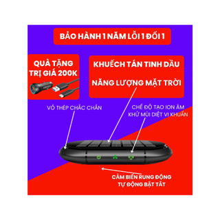 Máy lọc không khí ô tô TUHU 830F lọc bụi mịn, khử mùi hôi ẩm mốc xe hơi, tạo ion âm, sử dụng năng lượng mặt trời