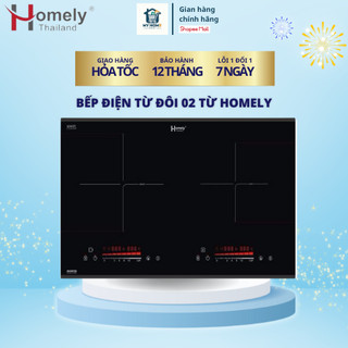 Bếp từ đôi dương homely , BH 12 tháng, chất liệu mặt kính chịu lực tốt, cam kết chính hãng 100%