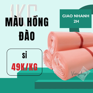 1KG Túi Gói Hàng Niêm Phong, Túi Gói Hàng Màu HỒNG ĐÀO Nhựa PE ZIN Bóng Đẹp đủ SIZE Sỉ Từ 30kg tại nhà máy VUATUIGOIHANG