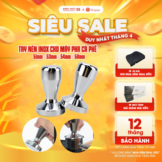 [HCM] Tamper cho máy pha cafe Espresso Inox, tay nén cho máy pha cà phê chuyên dụng 51/53/58mm - Giá tốt Shopee 2023
