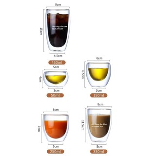 Ly thủy tinh 2 lớp 350ml/450ml