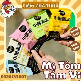 Mì tôm tẩm vị yingjishi mix vị, mì tôm trẻ em nội địa, tiệm ăn vặt thuỳ bùi