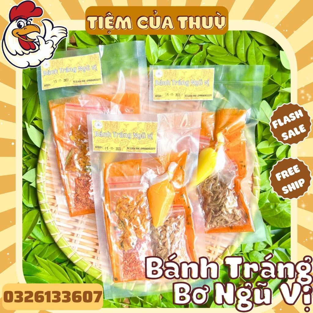 Bánh Tráng Phơi Sương Bơ Ngũ Vị, Bánh Tráng Phơi Sương Dẻo Tôm Ngũ Vị Mini