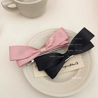Nơ kẹp tóc nữ chất liệu cao cấp đen hồng cute MN624
