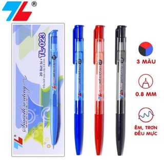Hộp 20 Bút Bi Thiên Long Chính Hãng TL - 023 ngòi 0.8mm