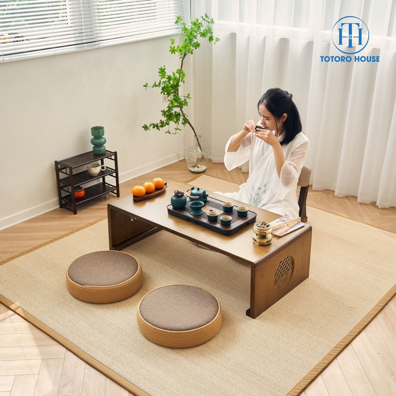 Bàn bệt kiểu nhật ZATAKU gấp gọn gỗ tự nhiên nhập khẩu nguyên chiếc TOTORO HOUSE | BigBuy360 - bigbuy360.vn