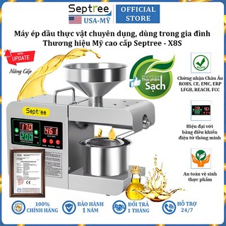 Máy ép dầu thực vật bảng điều khiển điện tử thương hiệu cao cấp Septree X8S - Công suất 820W - Hàng Chính Hãng