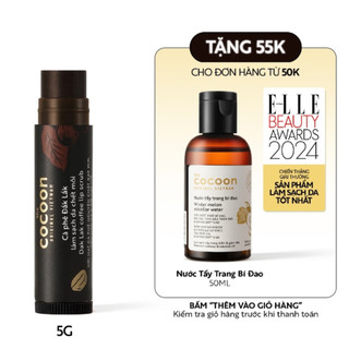 Tẩy da chết môi cà phê Đắk Lắk Cocoon môi ẩm mềm 5g