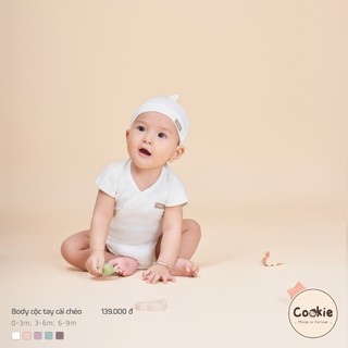 Body cộc tay cài chéo cookie dễ thương cho bé yêu