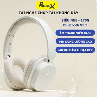 Tai nghe chụp tai bluetooth không dây Poermax SY-T2 có tích hợp sẵn micro, trọng lượng siêu nhẹ vòm tai rộng