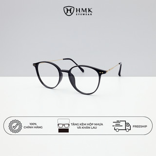 Gọng Kính Kim Loại Phối Nhựa Dáng Tròn HMK Eyewear Thời Trang Nam/Nữ Năng Động - KL110021