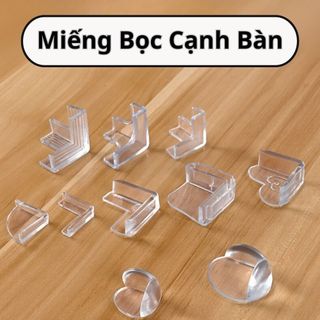 Bọc góc bàn, bo góc cạnh bàn silicon tiện lợi an toàn cho bé, miếng bọc góc bàn bịt che góc nhọn trong suốt