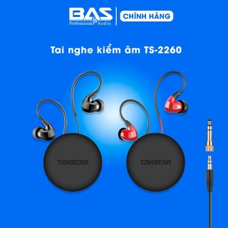 Tai nghe kiểm âm Takstar TS-2260, tai nghe nhét tai, dây dài 1.2m, tặng kèm jack nối, hàng chính hãng