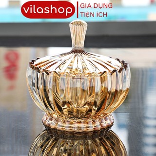 Thố Thủy Tinh, Đĩa Thủy Tinh Đựng Hoa Quả, Bánh Kẹo, Hạt Dưa. Kiểu Dáng Đơn Giản Tinh Tế Sang Trọng