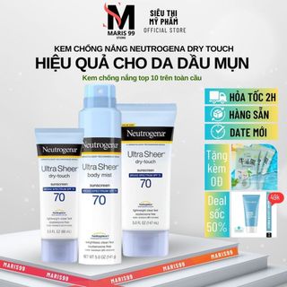 Kem Chống Nắng NEUTROGENA Ultra Sheer Dry Touch SPF 70 (88ml) _Achoice