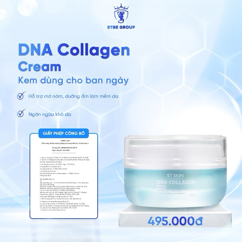 kem DNA COLLAGEN ST SKIN   ban ngày