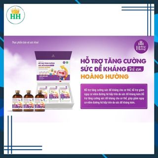 Siro tăng cường đề kháng Hoàng Hường, hỗ trợ sức khỏe trẻ em, người lớn và làm giảm nguy cơ viêm đường hô hấp cấp