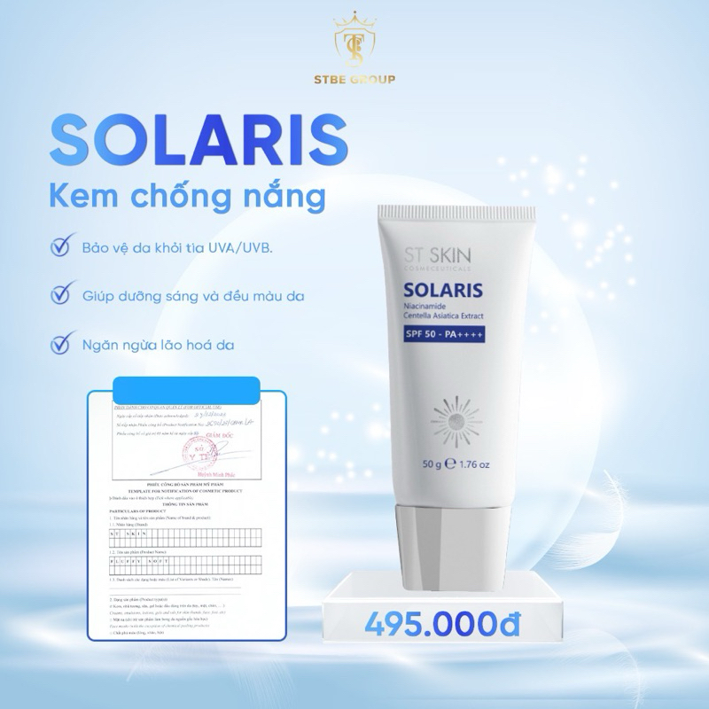 kem chống nắng  Solaris  ST SKIN