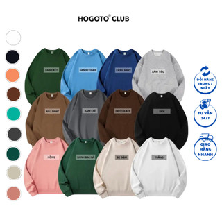 Áo nỉ bông sweater trơn hogoto.club , áo sweater nam nữ nỉ bông cotton