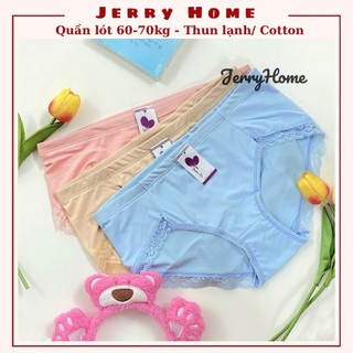 Đồ lót bigsize 60-70kg, quần lót bigsize cạp cao thun lạnh mềm mát jerry home