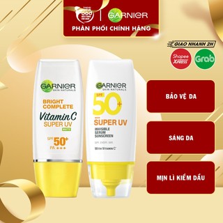 Kem Chống Nắng Sáng Da Garnier Light Complete Super UV Spot-Proof Sunscreen SPF50/PA+++ 30ml
