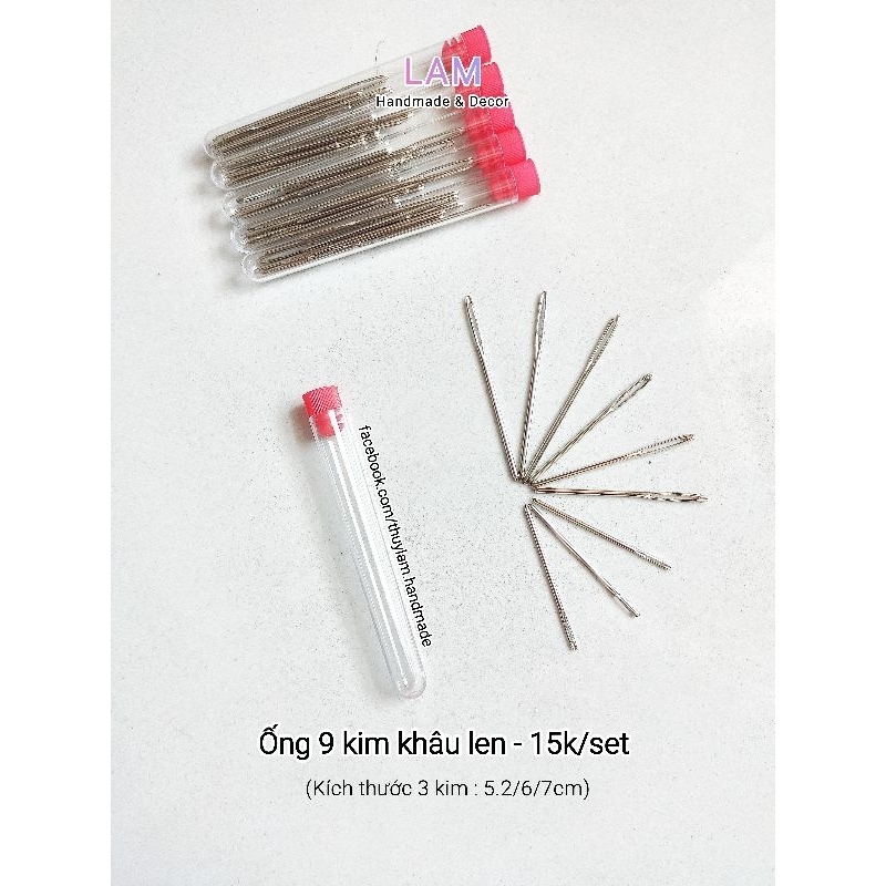Bộ ống 9 kim khâu len (3 size)