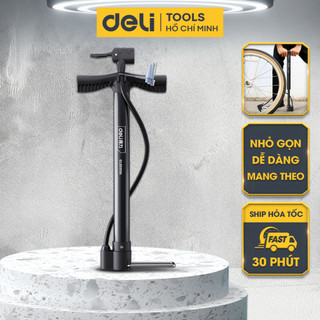 Bơm Xe Đạp Cầm Tay Deli Cao Cấp - Siêu Nhẹ, Nhỏ Gọn, Tiện Lợi, Dễ Dàng Di Chuyển - Áp Suất Cao