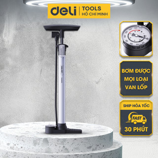 Bơm Xe Đạp Có Đồng Hồ Áp Suất Chính Hãng DELI - Áp Suất 160psi - Nhỏ Gọn Dễ Dàng Mang Theo Mọi Nơi