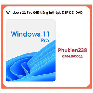 Phần mềm bản quyền windows pro 11 64bit eng intl 1pk dsp oei dvd