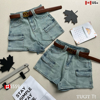 Quần Soóc jeans kèm đai hàng QCL1