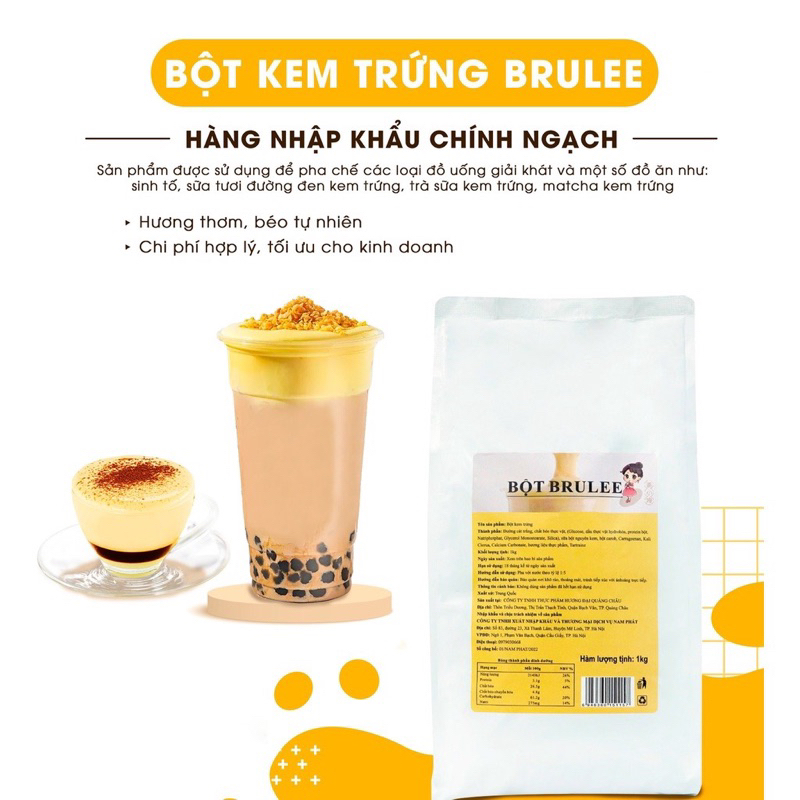 Bột kem trứng Brulee,cô gái Xika