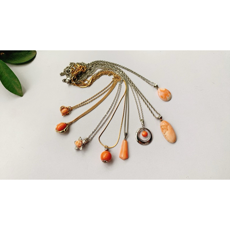 Dây chuyền san h.ô đỏ hồng si Nhật