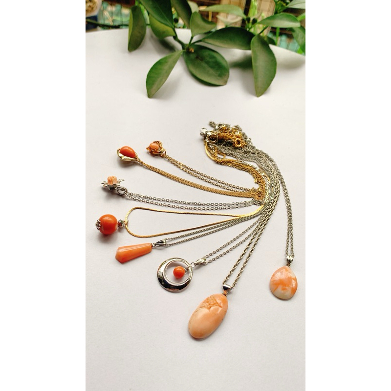 Dây chuyền san h.ô đỏ hồng si Nhật