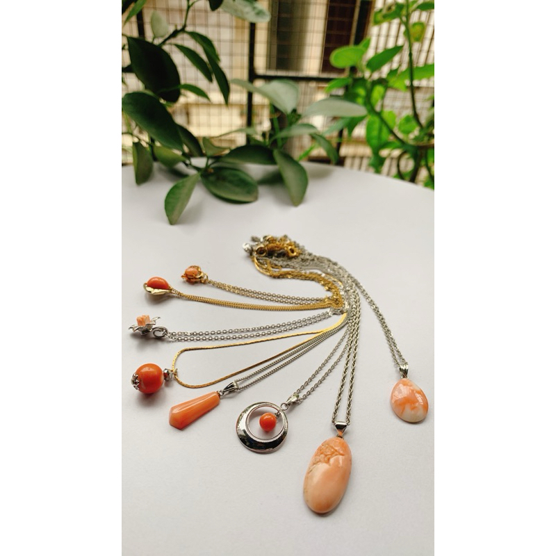 Dây chuyền san h.ô đỏ hồng si Nhật