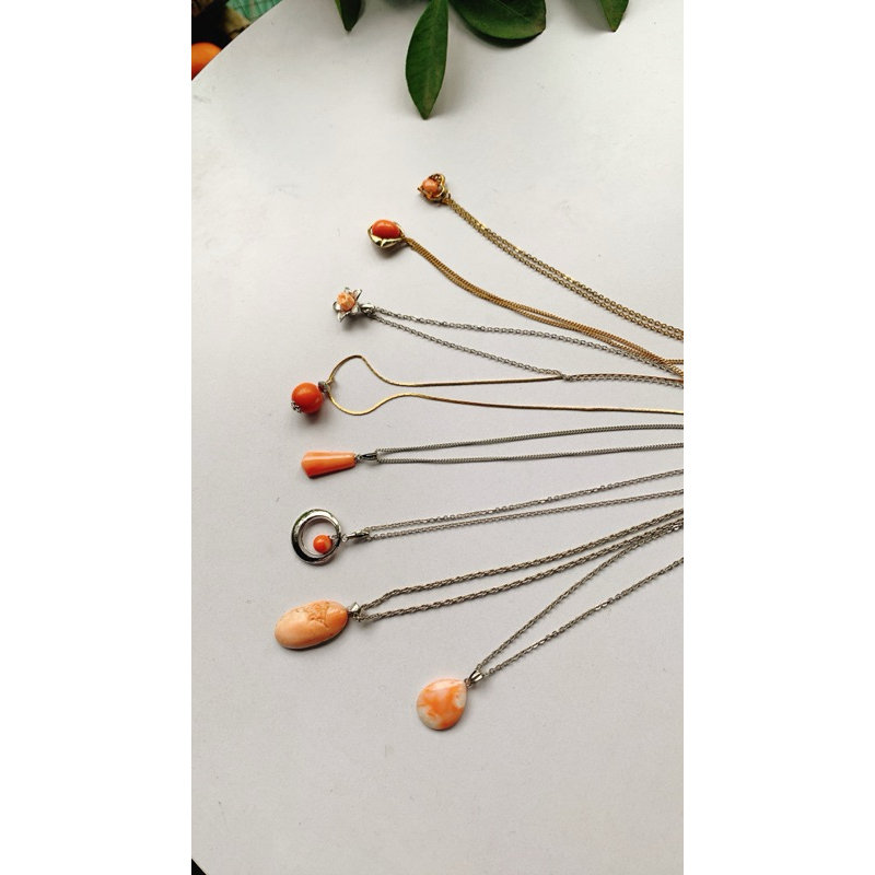 Dây chuyền san h.ô đỏ hồng si Nhật