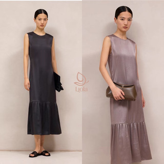 Đầm suông lụa sát nách đuôi cá thanh lịch sang trọng TK LIOLA