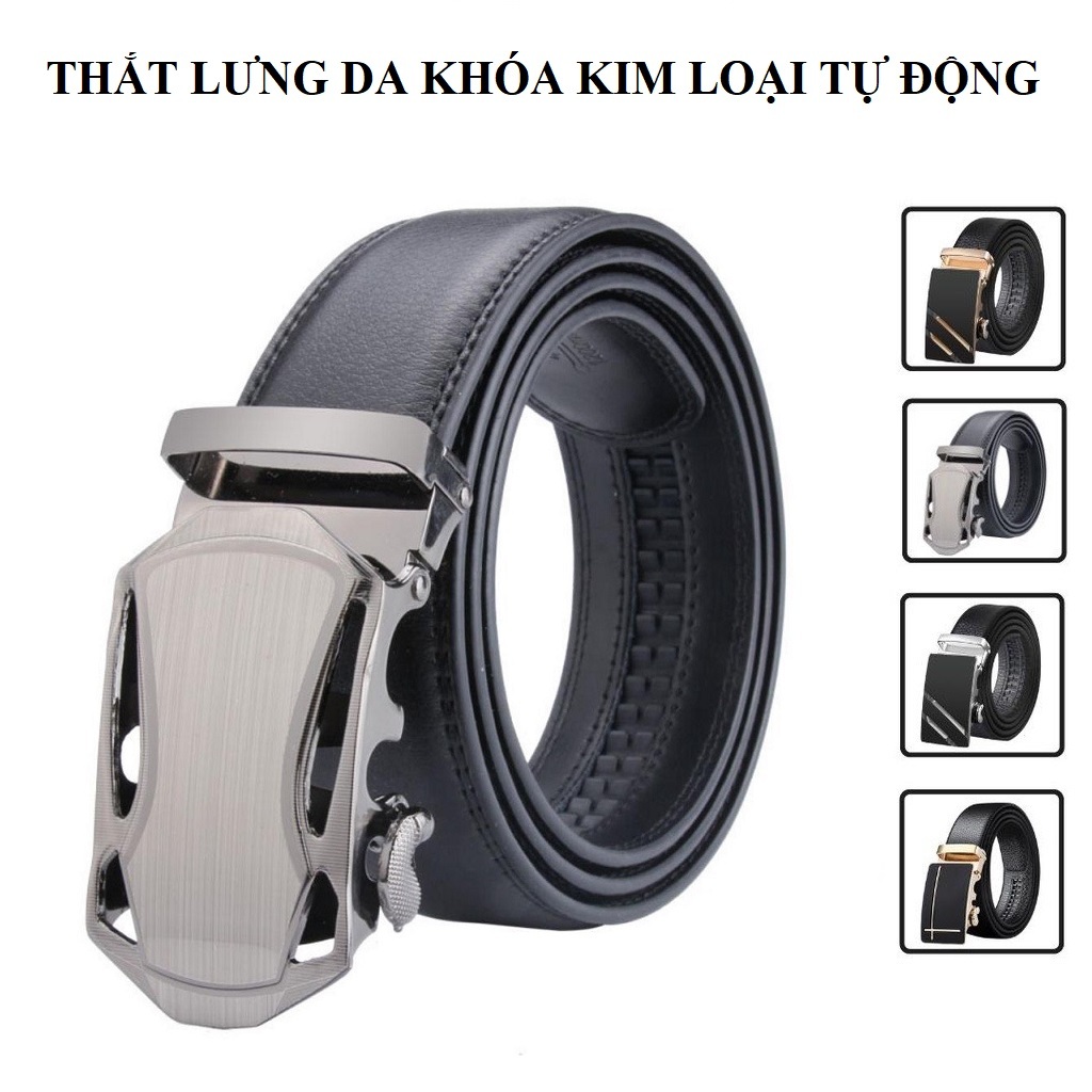 Dây nịt da, mặt khóa tự động cao cấp thời trang