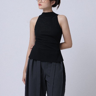 Seleen, Áo thun nữ mềm co dãn cổ lọ sát nách xẻ tà, WT0035